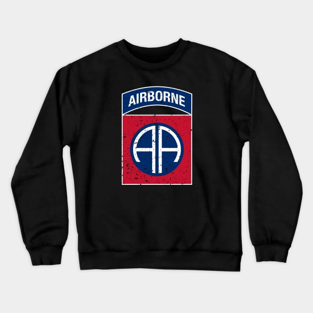 82nd Airborne Division US Army Vintage Insignia Crewneck Sweatshirt by Mandra